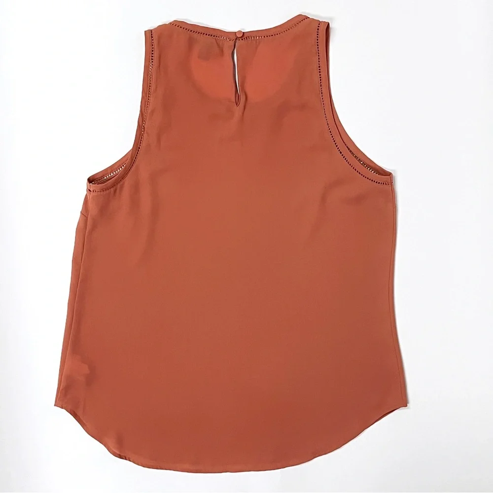 J. Crew ladder trim drapey sleeveless top in sunbaked clay size 0